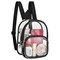 Clear Mini Backpack Stadium Approved, Size 7.5"x2.8"x9" for Girls, for Concert, Festival, Sport Events&Daily Use(Black)